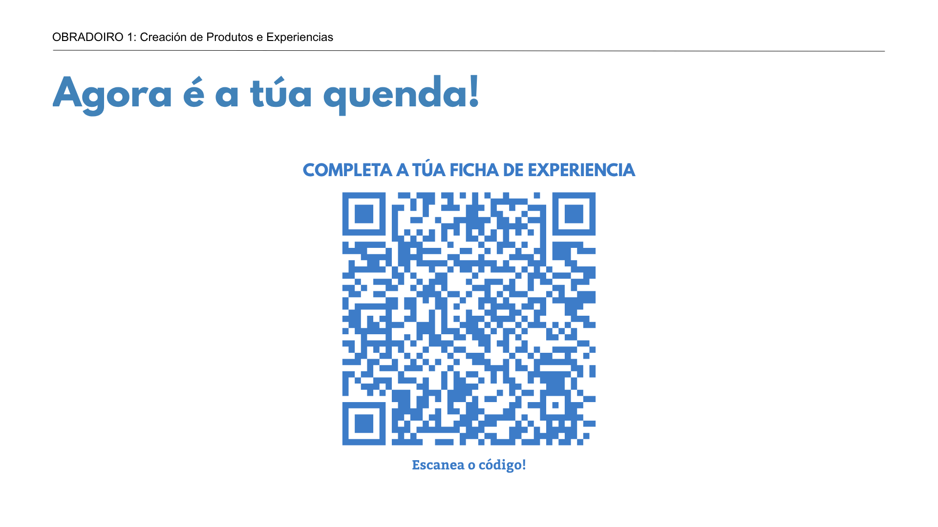 Actividad "Ficha de la experiencia"